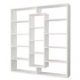 Hanah Home Estantería Escandinava Blanca con Estantes Amplios para Salón y Hogar, 125x135.7x22 cm
